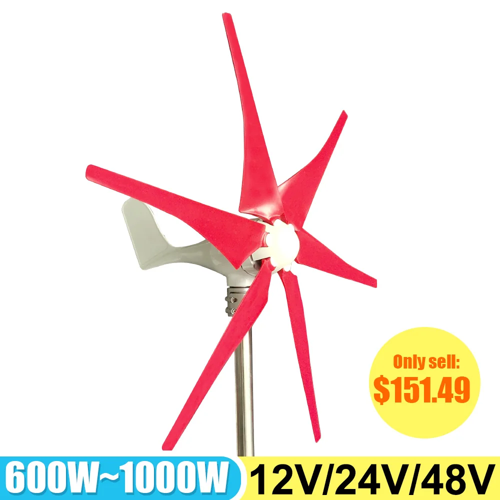Wind Turbine Generator power12V 24V 48V 600w 800w 1000w Free Alternative Energy Windmills With MPPT Hybrid Controller For Home