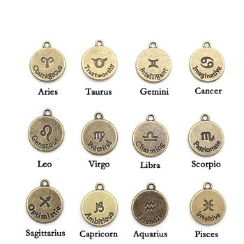 

ZODIAC Pendant for DIY Dreamcatche DIY Earrings Bracelet Necklace accessories Capricornus Leo Sagittarius Ornaments