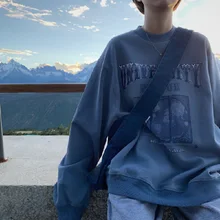 Spring&Autumn Kpop Yellow Gray Blue Loose Fit Women Sweatshirts Long Sleeve O Neck Oversize Sweatshirt Free Shipping 2020 Spring&Autumn Kpop Yellow Gray Blue Loose Fit Women Sweatshirts Long Sleeve O Neck Oversize Sweatshirt Free Shipping 2020