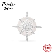 Модная подвеска Стерлинговое Серебро 1:1 копия, одиночные метеориты шпильки Роскошные серьги с жемчугом Ювелирные изделия подарок для женщин