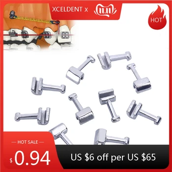 

1pack=10pcs Dental Orthodontic Stainless Steel Crimpable Hook Long/Short Type
