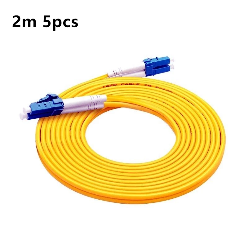 5 шт./лот SM Дуплексный LC/UPC к LC/UPC Волоконно-оптический патч-корд - Цвет: 2M