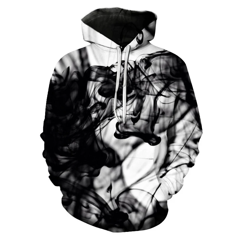 Color smog 3D printing hoodies autumn latest Men Women casual long-sleeved pocket hooded sweatshirts mens loose baseball uniform - Цвет: WY-1355