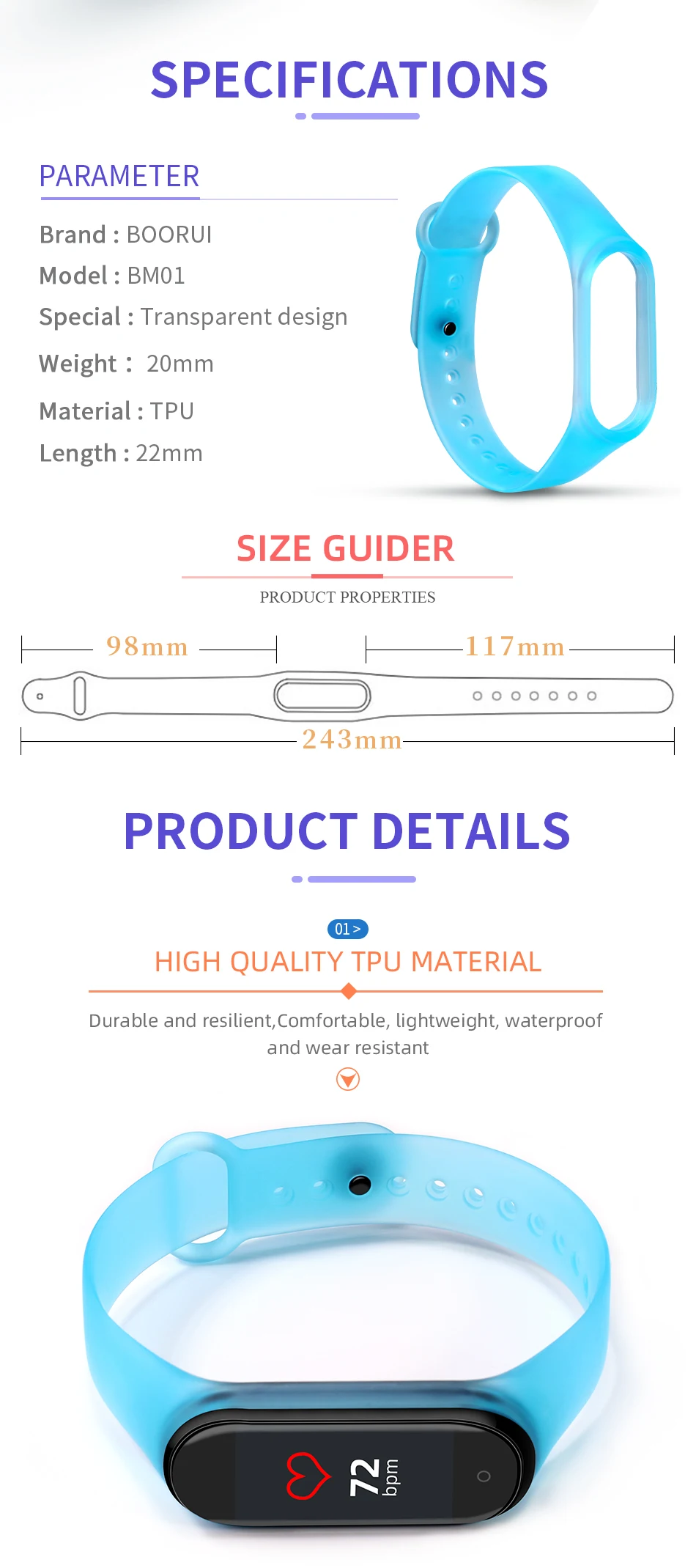 Mi jobs прозрачный mi Band 4 ремешок силиконовый цветной ремешок на запястье для Xiaomi mi Band 4 3 mi Band аксессуары