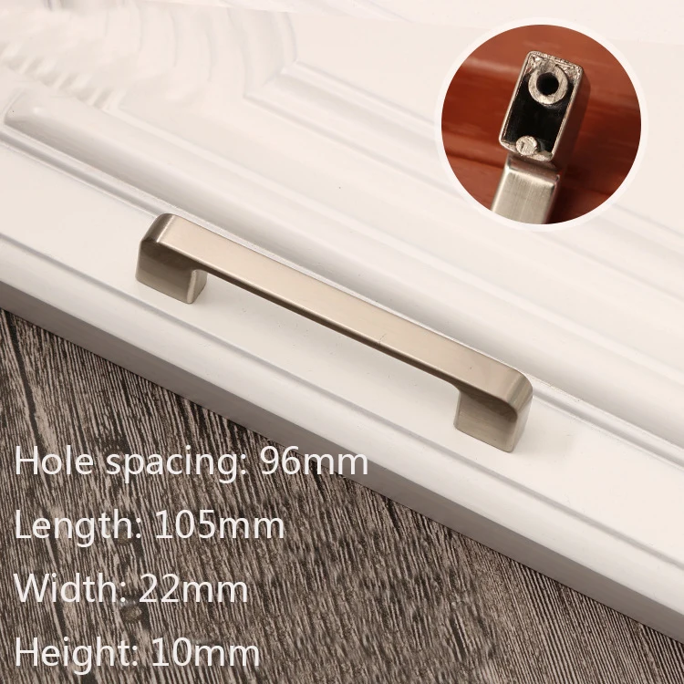 H2 style CC96mm Мебель шкаф для Спальни Шкафчик прикроватный стол ручка, современный простой матовый цинковый сплав винный шкаф потяните, ручка ящика шкафа - Цвет: H2 style CC96mm