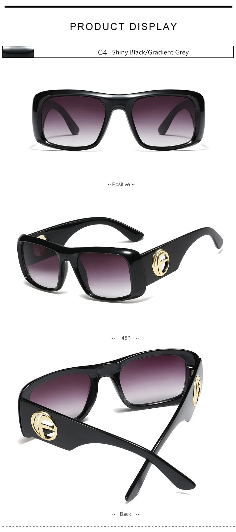 Квадратные унисекс смолы ретро солнцезащитные очки, черные уличные дорожные UV400 очки для женщин и мужчин солнцезащитные очки S167