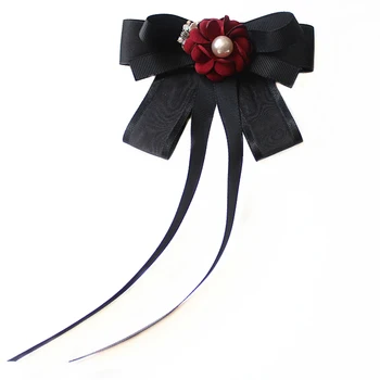 

Europe Style bowtie Wedding Party Polyester Women Girl Student Bow Tie Classic Black Neck tie Ribbon bowties Shirt Accessories
