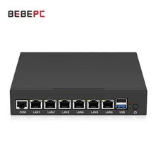 BEBEPC 6LAN Gigabit Ethernet Mini PC Celeron N2830/N2930 Mini Computer Industrial PC Router Pfsense Windows 10 Linux Server