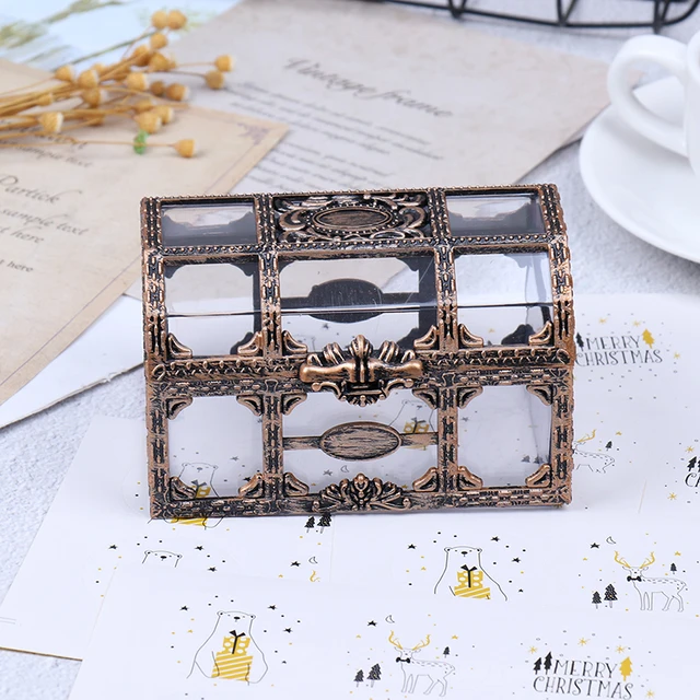 Plastic Container Storage Box Transparent Pirate Anime For Pirate Crystal Gem Treasure Box Toy Figures 2