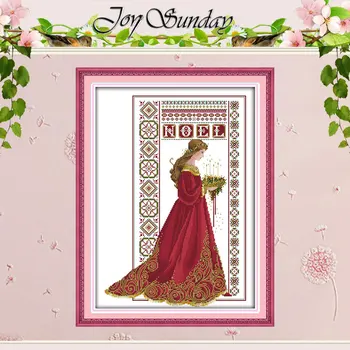 

Noel Angel (2) Patterns Counted Cross Stitch DIY 11CT 14CT Cross Stitch Set Wholesale Cross-stitch Kits Embroidery Needlework