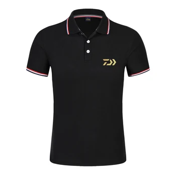 

2020 Brand Daiwa Fishing Polo Tee Breathable Quick Drying Comfortable Outdoor Hiking Cycling Sports Professional Fishing T-shirt