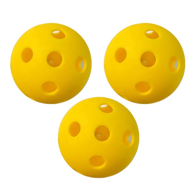 

12pcs Pack Indoor Pickleball Balls 26 Holes Training Pickleball Accessories 74mm Standard Home Pickle Ball Balls