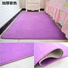 Домашний текстиль, однотонный ковер для спальни, гостиной, фланелевый ковер, коралловый бархат, стеганый ковер, современный ковер, большие ковры