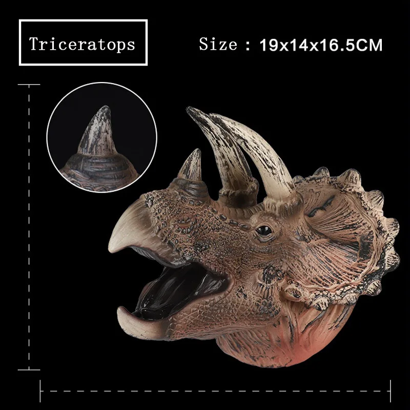 Трицератопс тираннозавр динозавра ручной Куклы для историй нетоксичные резиновые реалистичные игрушки для коллекционные модели подарок