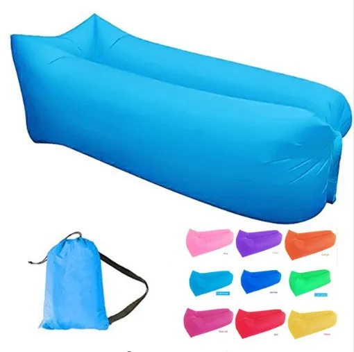 

Pillow lazy inflatable sofa portable outdoor beach inflatable sofa bed color matching lazy sleeping bag bed