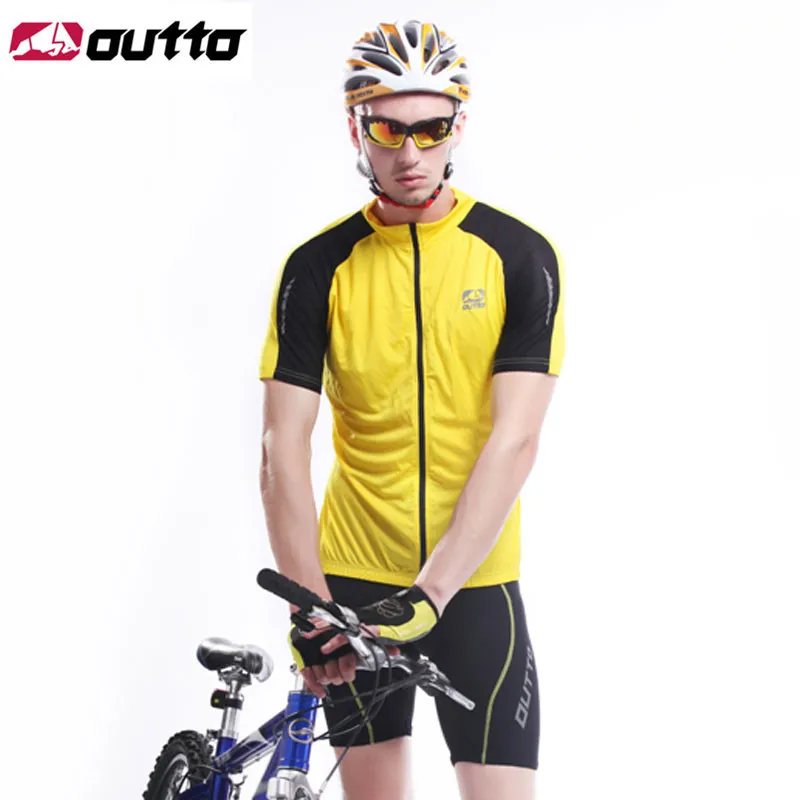 

Set Men Summer Wicking Quick-Dry Breathable Short-sleeved Cycling Outfit #626