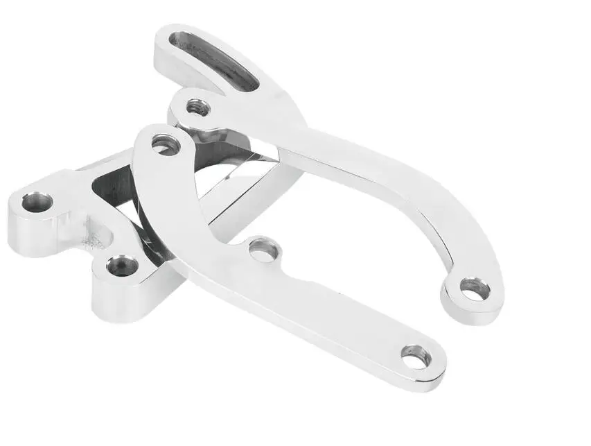FOR LWP CHEVY SBC SMALL BLOCK 262-400 POLISHED ALUMINUM POWER STEERING BRACKET SI-AT25012 OEM SDD-ABKRC4302D T-6061 Billet 8Z