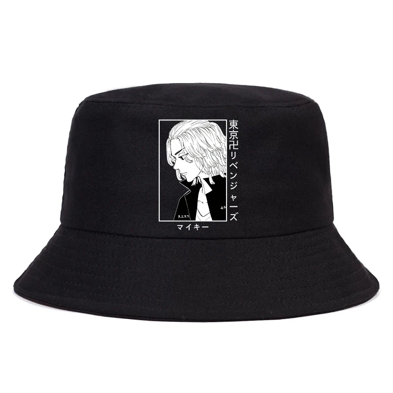 

Hot Tokyo Revengers Summer hat Women Men Panama Bucket hat Cap The Design Flat Visor Anime Manjiro Sano Graphic Fisherman Hat