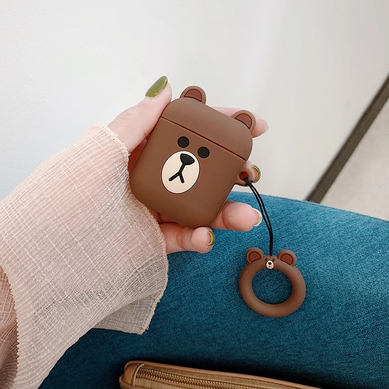 Милый мультяшный Микки Минни силиконовый защитный чехол для Airpods чехол беспроводной Bluetooth наушники зарядная Коробка Чехол для наушников