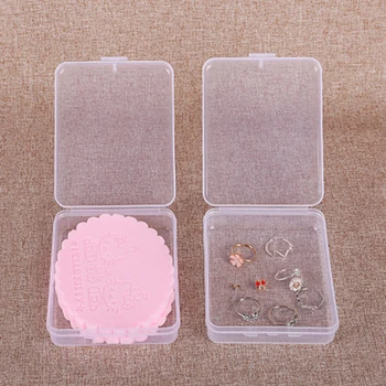 

Transparent storage box with Flip cover Washing face credit business card Thin section drawer desktop practical Sundry Case