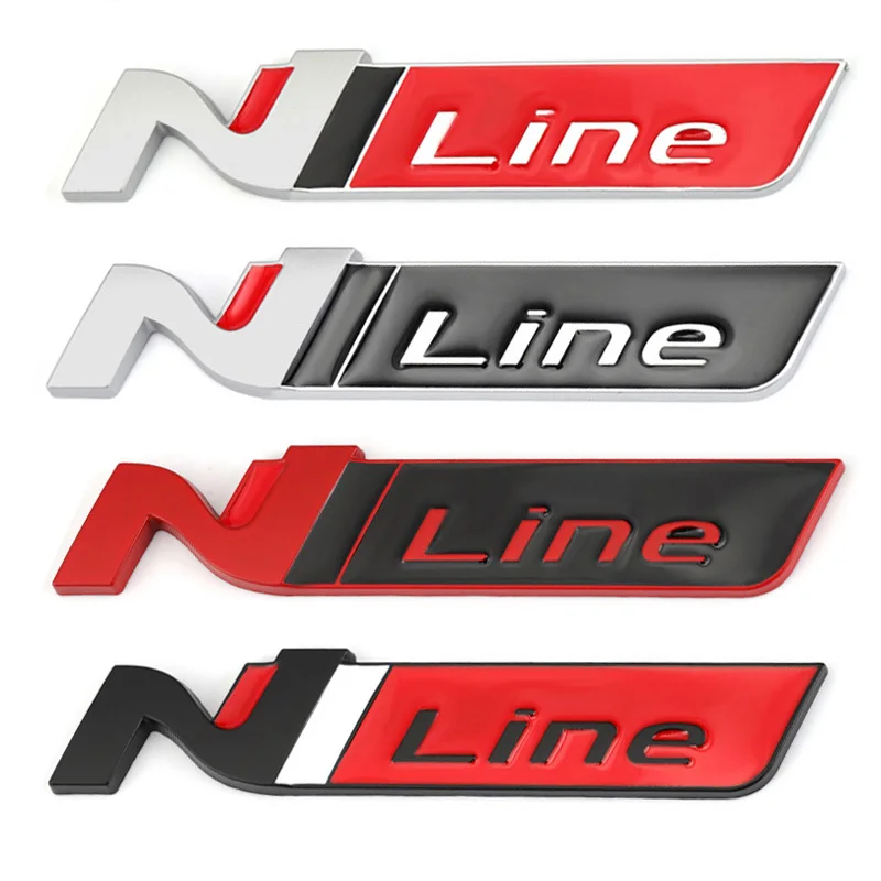 Металлическая Автомобильная наклейка N Line значок эмблема Передняя решетка для