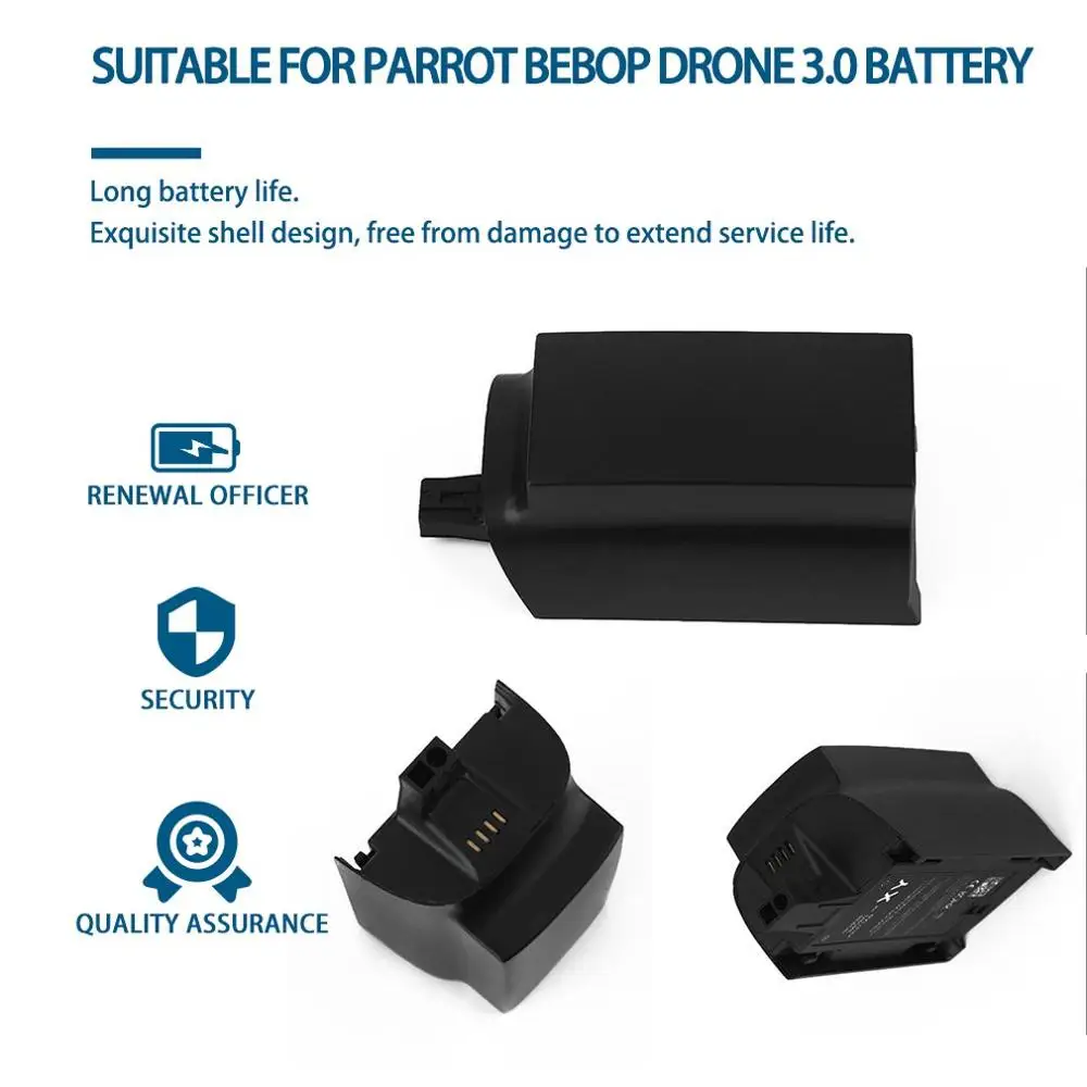 

2500mAh 11.1V 10C Continuous Discharge Large Capacity Lipo Battery Drone Backup Replacement Battery For Parrot Bebop Drone 3.0