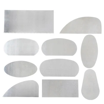 

10PCS Pottery Clay Steel Scraper For Polymer Steel Cutter Ceramic Serrated Tools K1MF