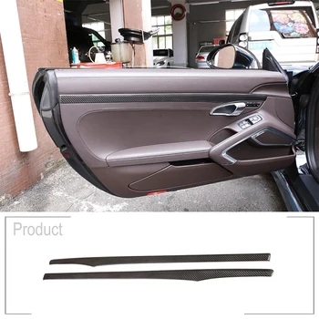 

Real Carbon Fiber Car Interior Door Decoration Strips Trim For Porsche 911 718 Cayman Boxster 2013-2019 Car Sticker Accessories
