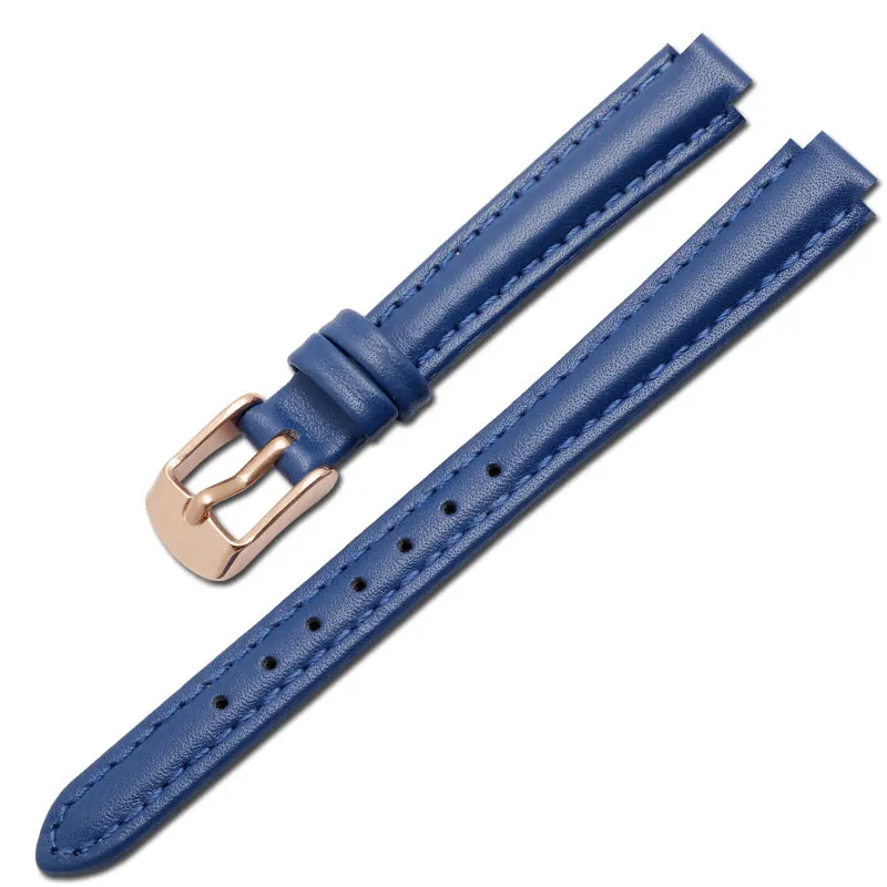 Color Cow leather watchbands women's wristband convex interface strap Suitable for SHE SHE 4029 3034D watch accessories