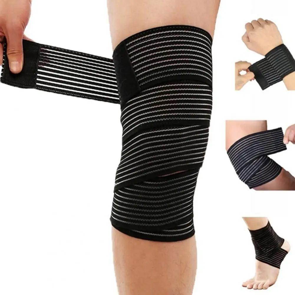 

1Pc Elastic Breathable Sports Wrist Knee Ankle Arm Elbow Calf Bondage Cuff Band Brace Support Wrap For Fitness Gym