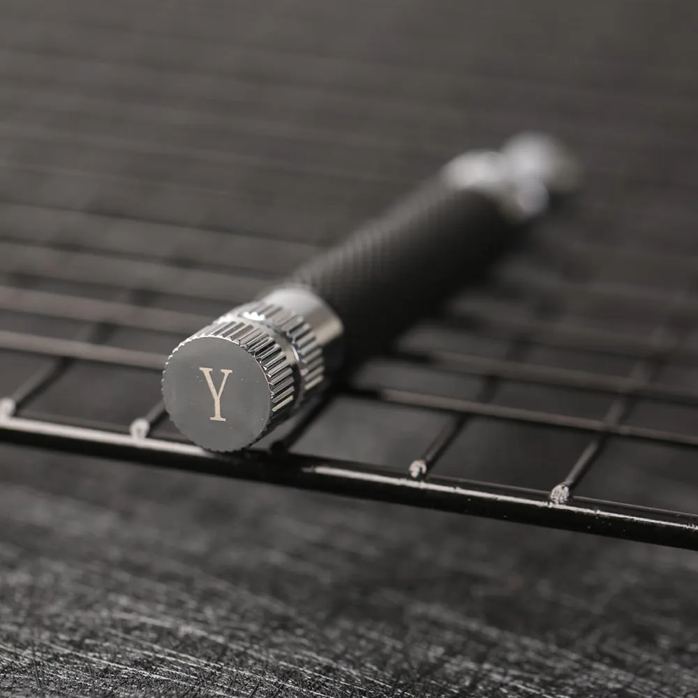 Yaqi Black and Chrome Color Brass Safety Razor Handle