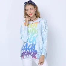 Fashion Loose Women Knitted Pullovers Autumn Winter O Neck Letter Printed Ladies Jumpers Multicolor Casual Tops 2020 Pull Femme