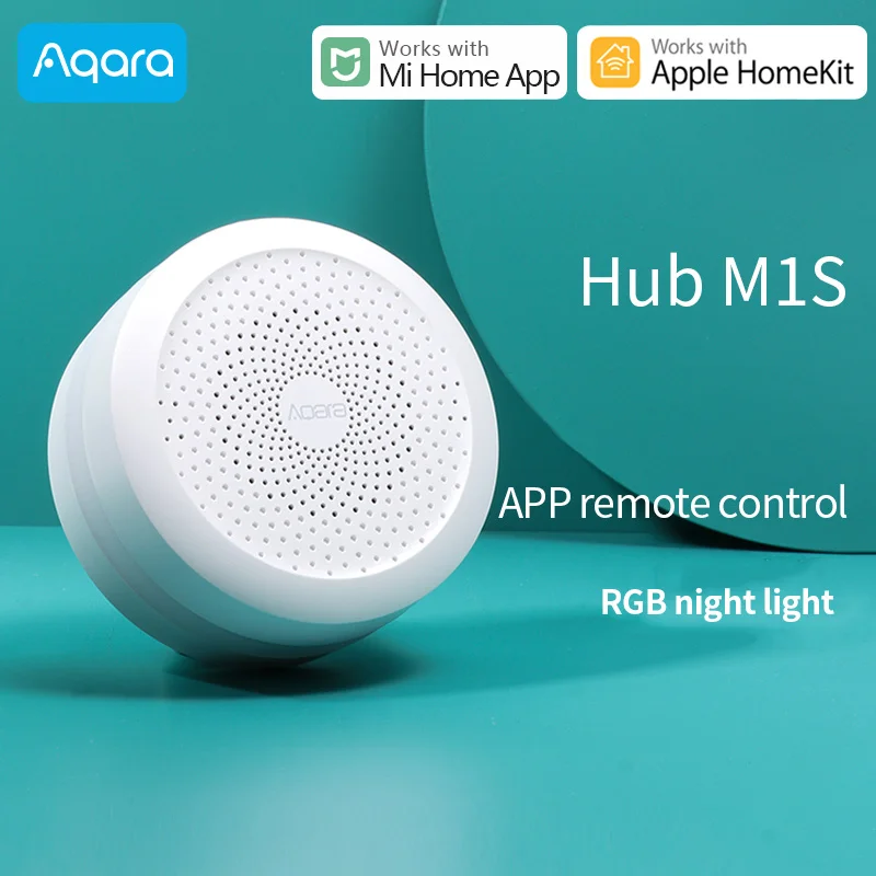 Умный шлюз Aqara M1S 2 4 ГГц Wi-Fi ZigBee 3 0 RGB ночсветильник работает с Apple Homekit и Mi Home |