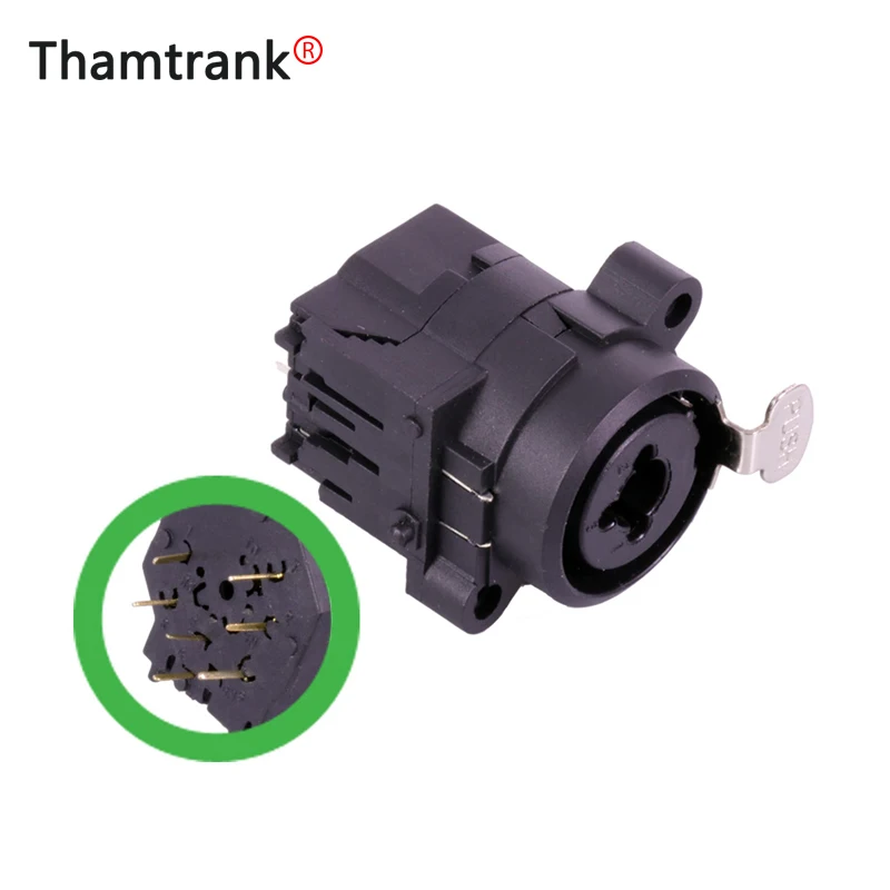 1 шт. 7PIN прямой разъем XLR с двумя функциями 3Pin гнездовой Панель Крепление + аудио 6 35