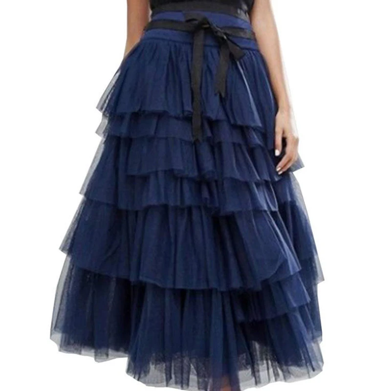 Сетчатые миди юбки, плиссированные женские летние элегантные юбки с высокой талией, одноцветные сексуальные ретро женские юбки, офисные праздничные юбки размера плюс