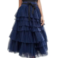 Сетчатые миди юбки, плиссированные женские летние элегантные юбки с высокой талией, одноцветные сексуальные ретро женские юбки, офисные праздничные юбки размера плюс