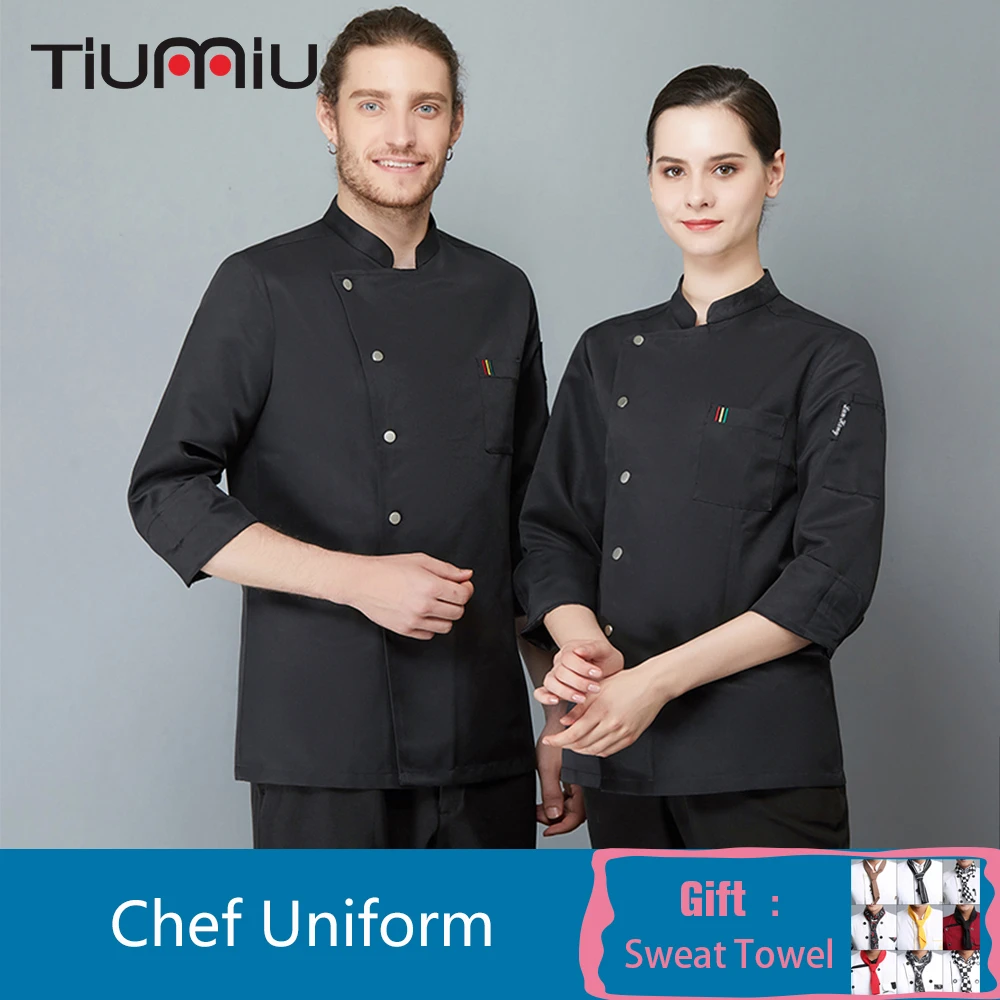

Chef Work Uniform Single Breasted Restaurant Kitchen Head Chef Catering Waiter Waitress Cafe Cuisine Hotel Bakery Cook Jacket