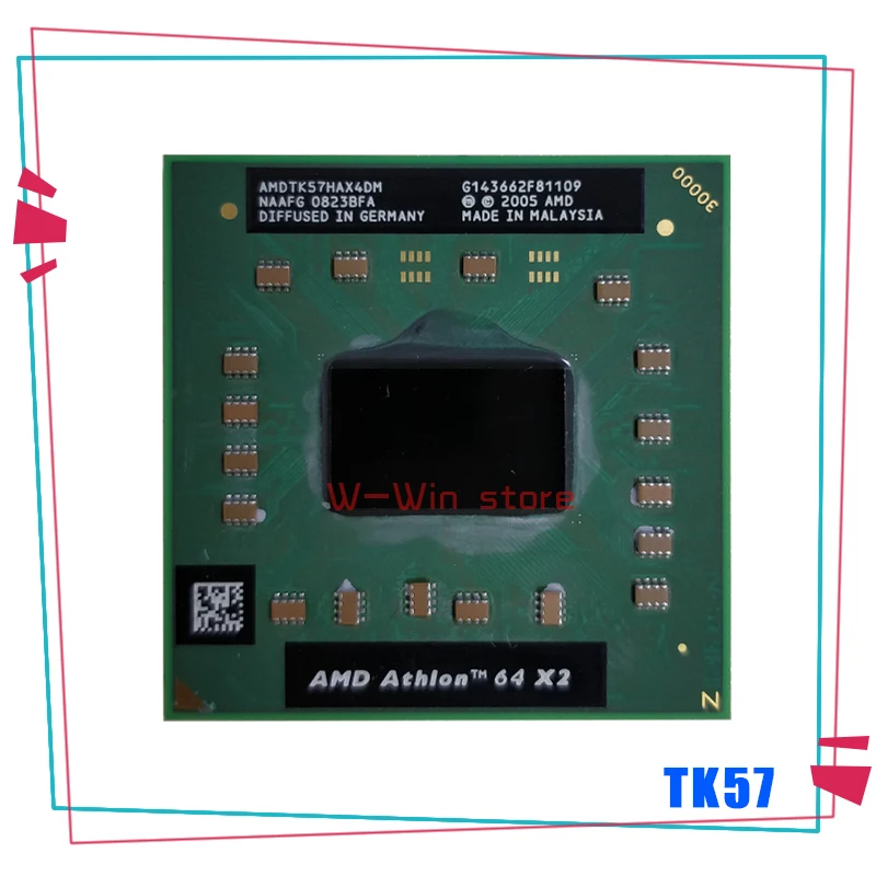 AMD Athlon 64 X2 TK-57 TK 57 TK57 1 9 ГГц двухъядерный двухпоточный процессор AMDTK57HAX4DM разъем S1 |