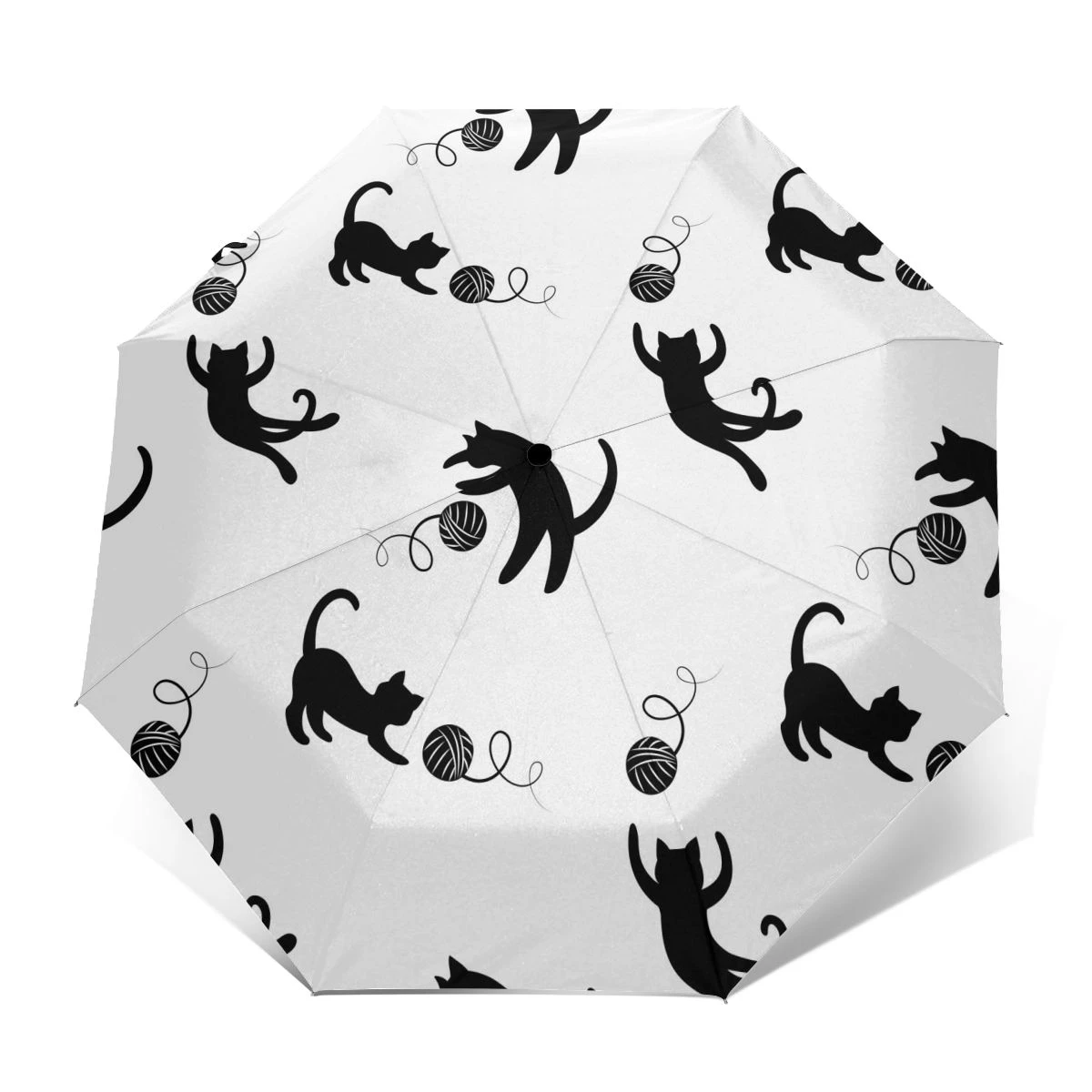 Paraguas invertido plegable automático para hombre y mujer, sombrilla divertida para jugar a gatos, prueba viento, - AliExpress