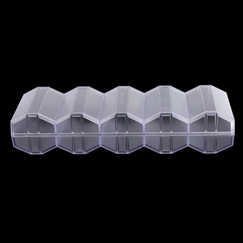 Portable 100 Chips Poker Chip Tray Box W/ Lid For Casino Game 24 X 8 X 5cm