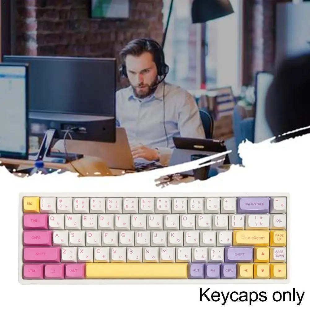 Ice Cream Theme Keycaps XDA Profile 136 Key PBT DYE-SUB For MX Switch Mechanical Keyboard Kawaii Caps | Компьютеры и офис
