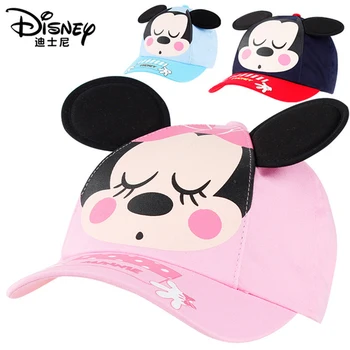 

Disney Mickey Cartoon Children Hat Boy Girl Baseball Cap Genuine Minnie Cute Baseball Cap Ear Baseball Cap Baby Travel Cap Shade