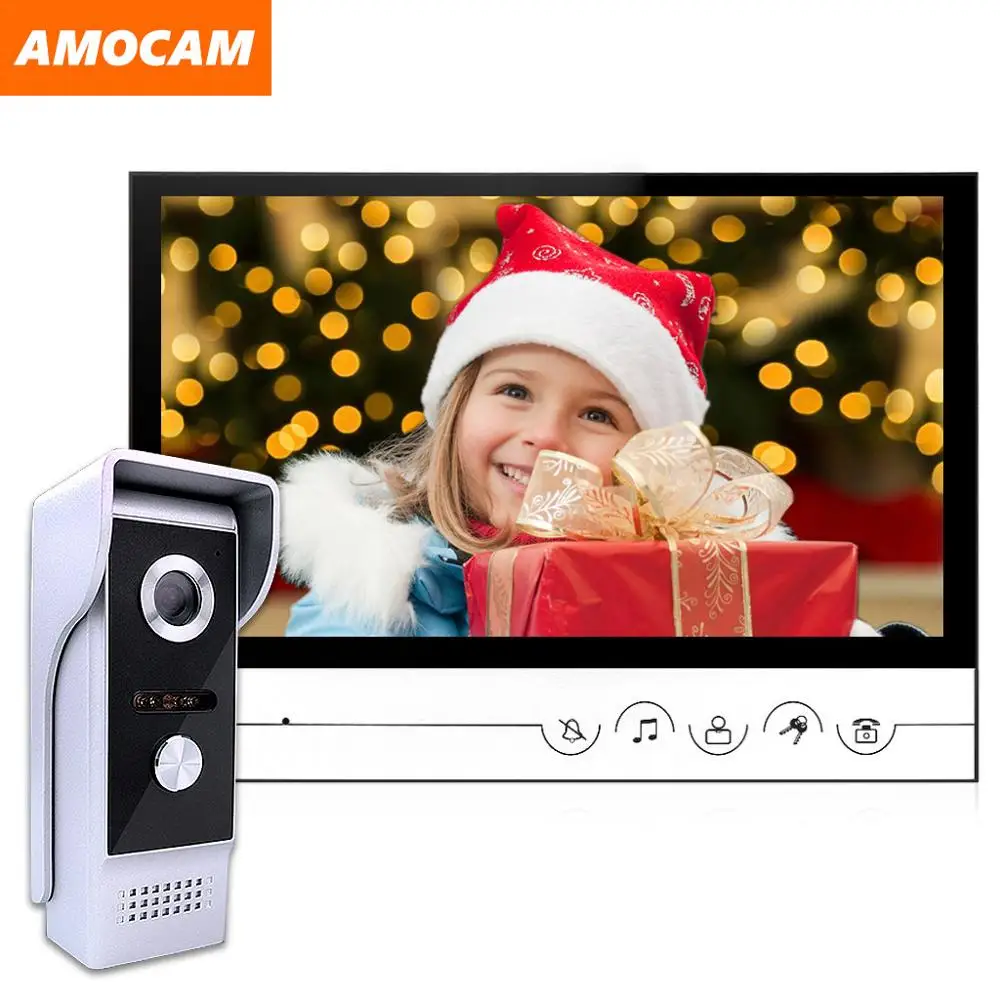 1 Camera 1 Monitor 9 дюймов проводной видео домофон система видеодомофон дверной звонок с водонепроницаемой уличная камера с ИК подсветкой дистанционного разблокировки для домашней безопасности - Цвет: 1 Camera 1 Monitor