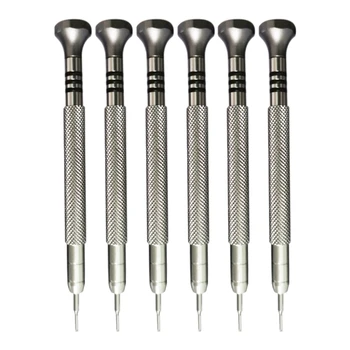 

6 Pcs Watch Repairing Tool Slotted Screwdriver with Anti-Skid Handle for Watchmaker 0.8/1.0/1.2/1.4/1.6/1.8mm