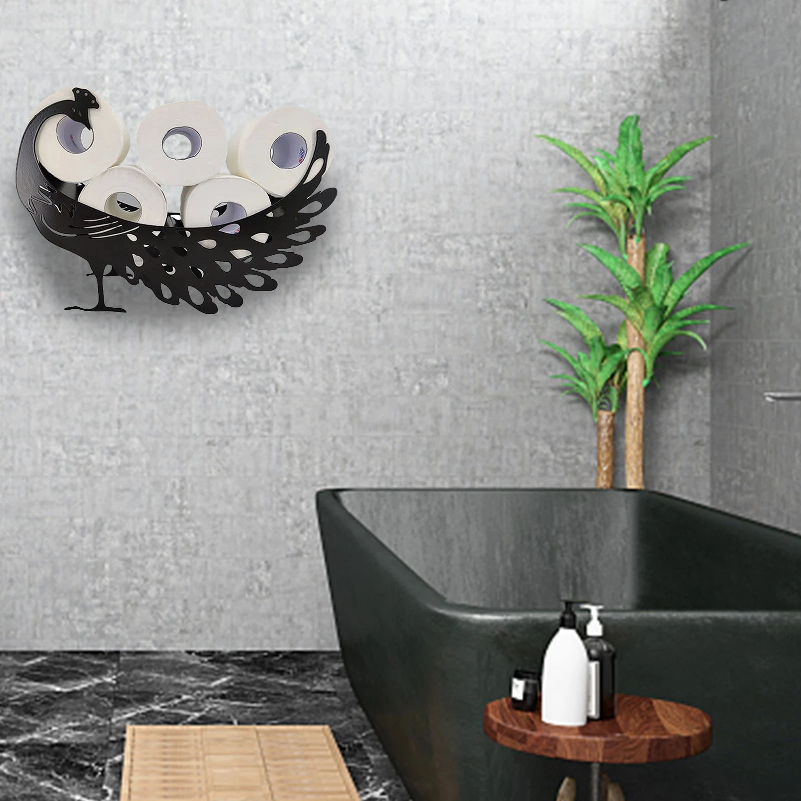 Toilet Paper Holder Free Standing Wall Mount Storage Stand Roll Holders Cat Dog Sheep Shaped Roll Paper Metal Bathroom Stand toilet paper holder toilet roll holder