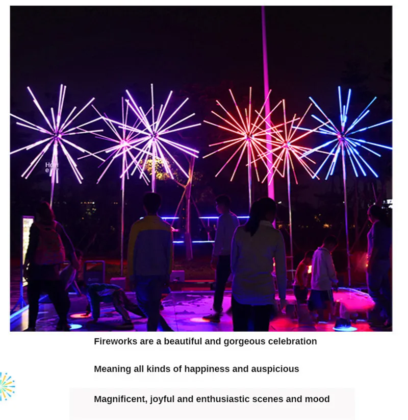 Meteor Shower Lights Electronic Firework Light Fireworks LED Strip Light RGB Festoon Fairy Light Wedding Christmas Room Decor