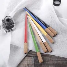 Дерево ремесло скрипт античный Dip Ручка косой каллиграфии ручка держатель чернил каллиграфия инструменты LX9A