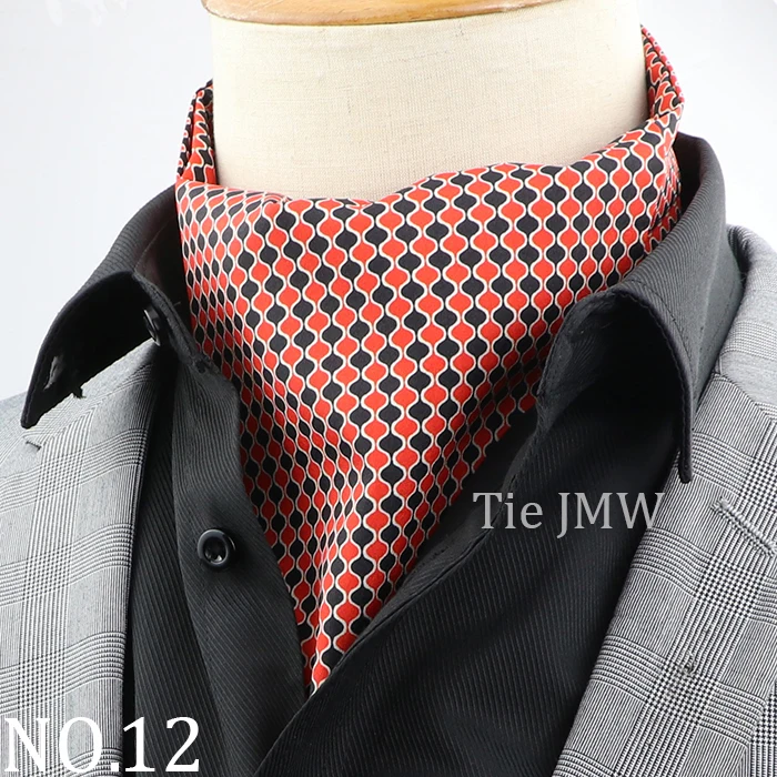 Männer Vintage Floral Paisley Gestreifte Krawatte Formale Hochzeit Krawatte Ascot Scrunch Selbst Britischen Gentleman Polyester Weiche Krawatte Geschenk – Detail 12