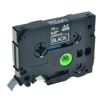 

0.47\\\" White on Black Label Tape For Brother TZ TZe-335 P-Touch PT-1830 PT-2730 Y