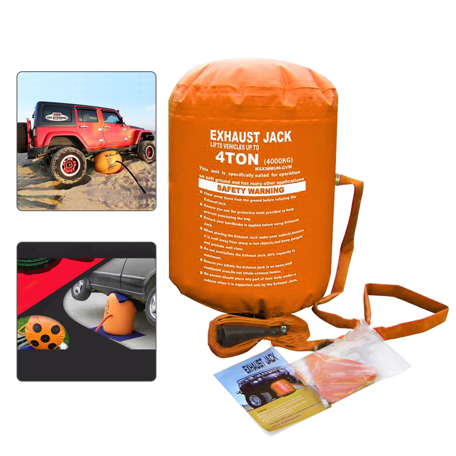 InflatableJackExhaustAirJackforCar4T42TInflatedHeight72Cm
